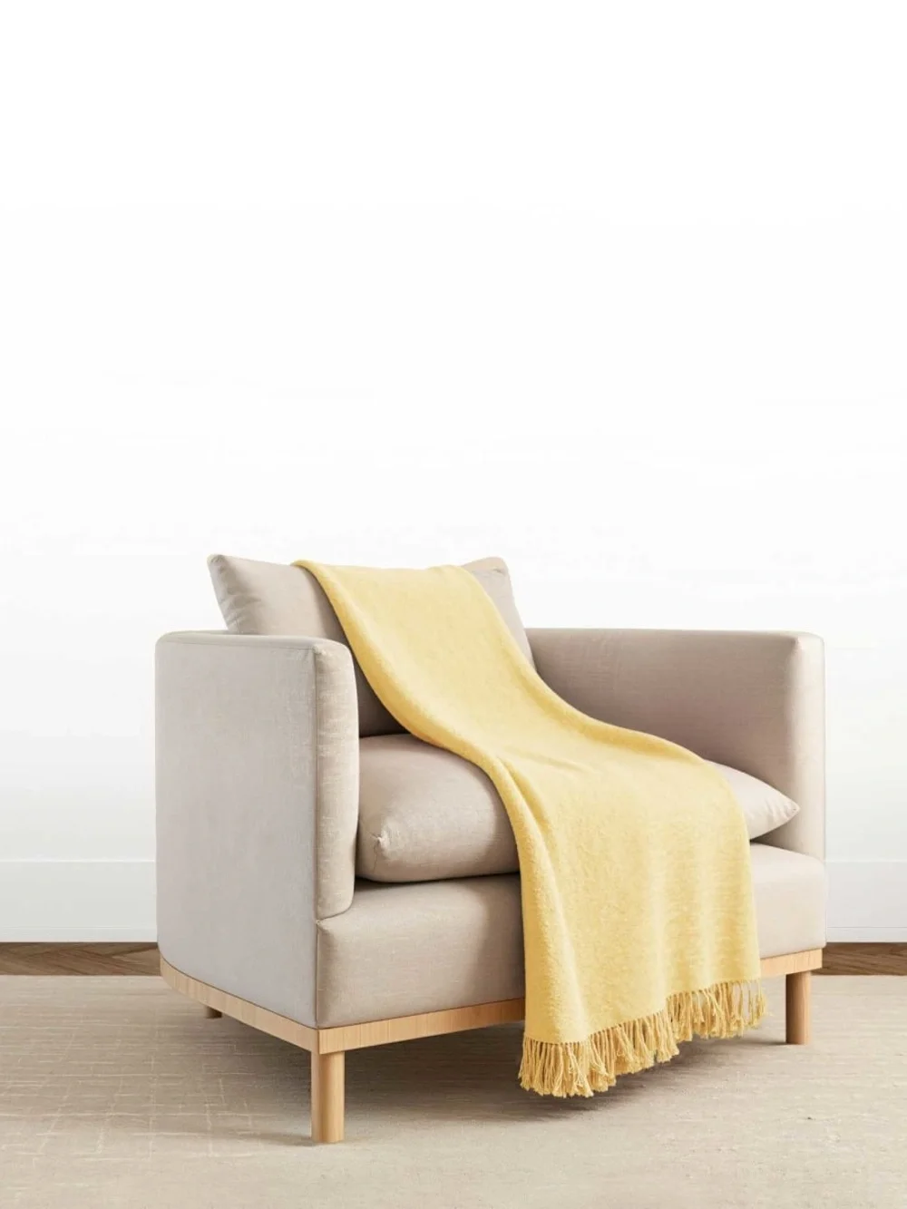 ALICIA ADAMS ALPACA Baby Alpaca Classic Throw / Sunny Yellow/ NWT